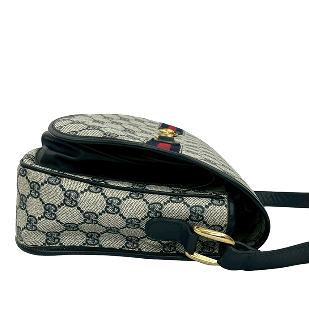 Pre-Loved Gucci GG Supreme Horsebit Web Crossbody - Picture 5 of 9
